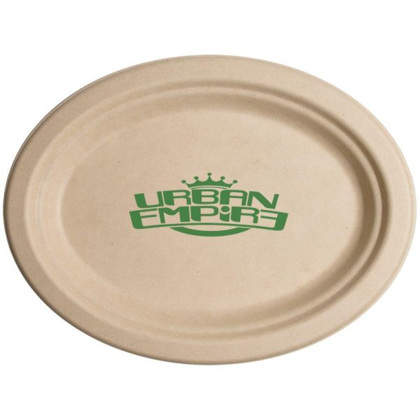 10 Inch Kraft Oval Compostable Paper Plates  |   Plates Dinnerware Plates