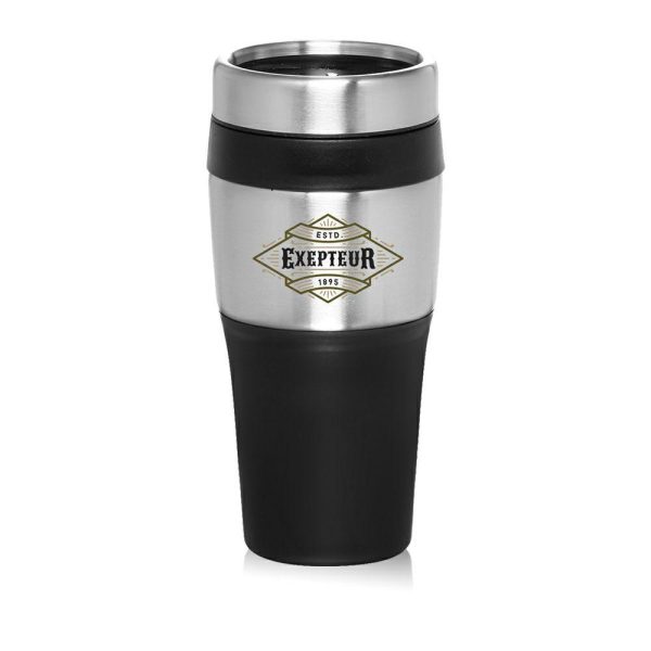 16 oz. Black Acrylic Color Accent Tumbler  |   Stainless steel Stainless steel Stainless steel