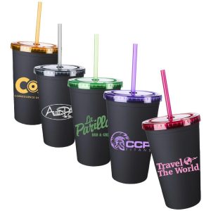 16 oz. Newport Tumblers with Straw  |   Plastic Plastic Plastic