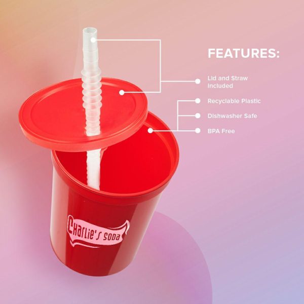 16 oz. Plastic Stadium Cups with Lid and Straw  |   Stadium Cups Plastic Cups Stadium Cups