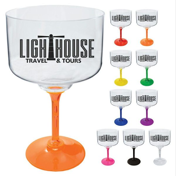 18 oz. Unique Plastic Margarita Glasses  |   Stadium Cups Plastic Cups Stadium Cups