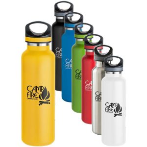 20 oz Basecamp Tundra Bottle with Screw Top Lid  |   Stainless Steel Sport & Water Bottles Stainless steel