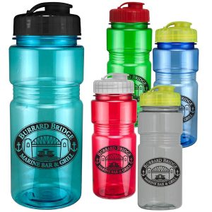 20 oz. Translucent Recreation Bottle with Flip Top Lid  |   Plastic Plastic Plastic