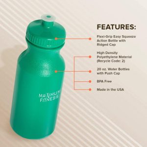 20 oz. Water Bottles with Push Cap  |   Plastic Plastic Plastic