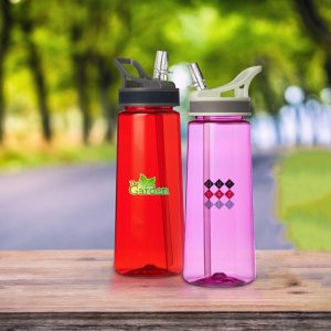 22 oz. Sports Water Bottles with Straw  |   Plastic Plastic Plastic