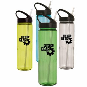 24 oz Prestige Bottles with Sport Sip Lid and Straw  |   Plastic Plastic Plastic