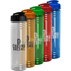 24 oz Slim Fit Water Bottle With Flip Lid  |   Plastic Plastic Plastic