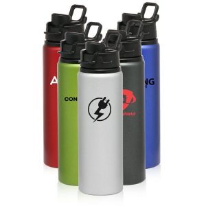 25 oz. Aluminum Water Bottles with Snap Lid  |   Aluminum Aluminum Aluminum