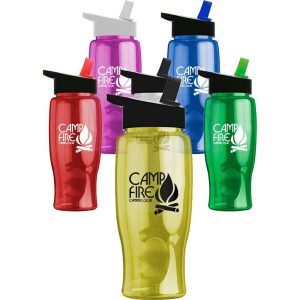 27 oz. Poly-Pure Bottles with Flip Straw Lid  |   Plastic Plastic Plastic