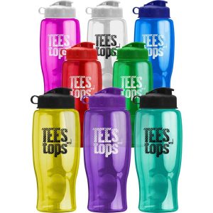 27 oz. Transparent Bottles with Flip Lid  |   Plastic Plastic Plastic