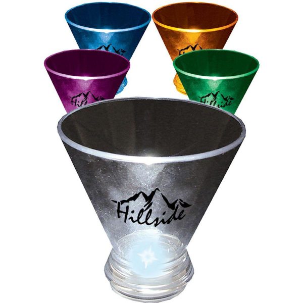 3 oz. Blinking Stemless Martini Glasses  |   Stadium Cups Plastic Cups Stadium Cups