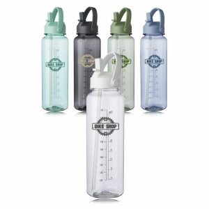 40 oz. Stella Plastic Water Bottle with Measurements  |   Plastic Plastic Plastic