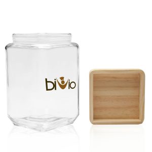 54 oz. Glass Candy Jars with Wooden Lid  |   Jars Dinnerware Jars