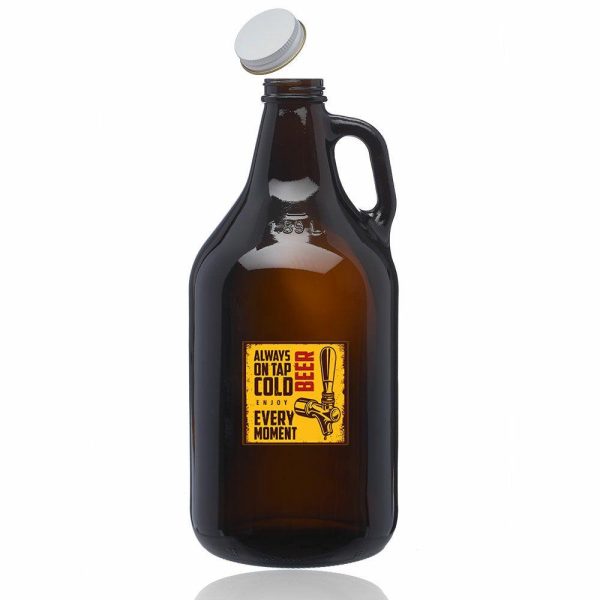 64 oz. Amber Glass Beer Growlers  |   Beer Mugs Glassware Beer Mugs