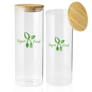 64 oz. Store N Go Glass Storage Jars with Bamboo Lids  |   Jars Dinnerware Jars