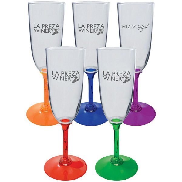 7 oz. Colored Stem Plastic Champagne Flutes  |   Champagne Glasses Champagne Glasses Champagne Glasses