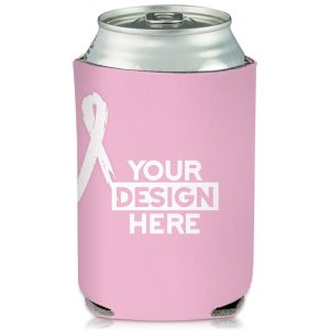 Collapsible Breast Cancer Awareness Can Coolers  |   Foam Can Coolers Can Coolers Foam Can Coolers