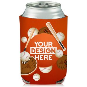 Collapsible Can Cooler Baseball Lover Print  |   Foam Can Coolers Can Coolers Foam Can Coolers