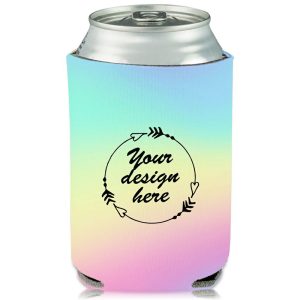 Collapsible Can Cooler Cotton Candy Print  |   Foam Can Coolers Can Coolers Foam Can Coolers