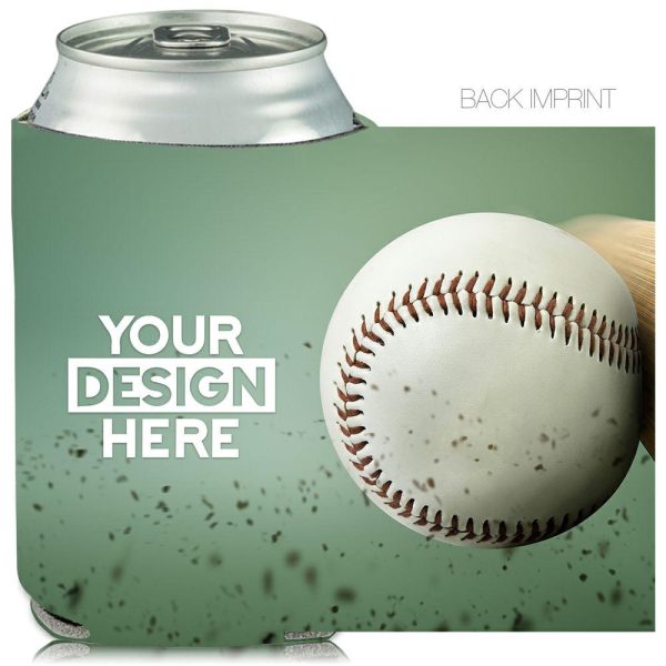 Collapsible Can Cooler Fast Ball Print  |   Foam Can Coolers Can Coolers Foam Can Coolers