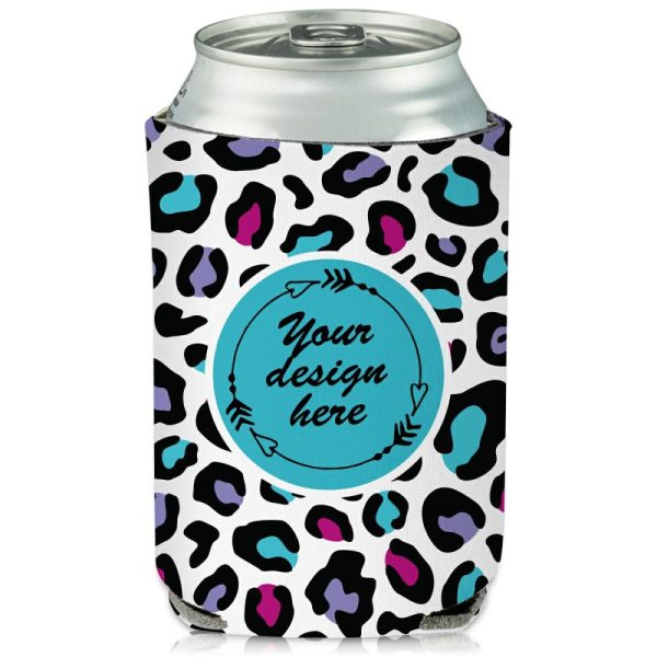 Collapsible Can Cooler Leopard Pop Print  |   Foam Can Coolers Can Coolers Foam Can Coolers