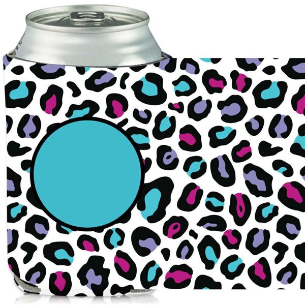 Collapsible Can Cooler Leopard Pop Print  |   Foam Can Coolers Can Coolers Foam Can Coolers