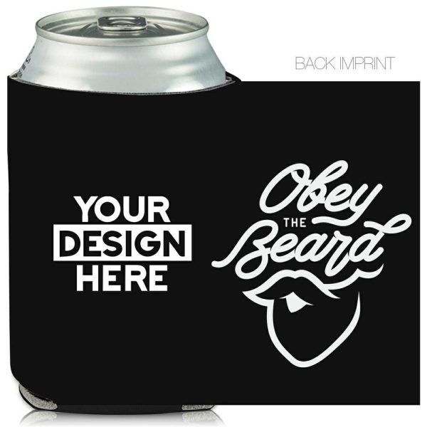 Collapsible Can Cooler Obey The Beard Print  |   Foam Can Coolers Can Coolers Foam Can Coolers