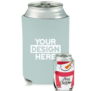 Collapsible Can Cooler Snowman Print  |   Foam Can Coolers Can Coolers Foam Can Coolers