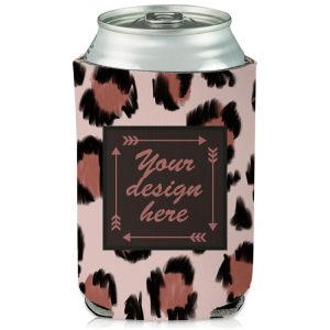 Collapsible Can Cooler Wild Cat Print  |   Foam Can Coolers Can Coolers Foam Can Coolers