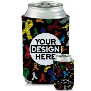 Collapsible Can Coolers Cancer Awareness Print  |   Foam Can Coolers Can Coolers Foam Can Coolers