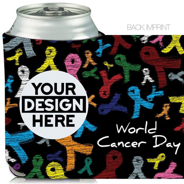 Collapsible Can Coolers Cancer Awareness Print  |   Foam Can Coolers Can Coolers Foam Can Coolers