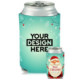 Collapsible Can Coolers Christmas Santa Print  |   Foam Can Coolers Can Coolers Foam Can Coolers