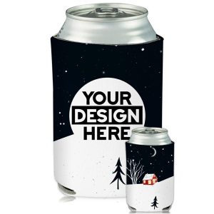 Collapsible Can Coolers Holiday Print  |   Foam Can Coolers Can Coolers Foam Can Coolers