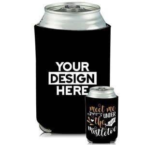 Collapsible Can Coolers Mistletoe Print  |   Foam Can Coolers Can Coolers Foam Can Coolers