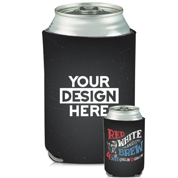 Collapsible Can Coolers Red White and Brew Print  |   Foam Can Coolers Can Coolers Foam Can Coolers