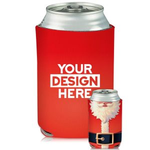 Collapsible Can Coolers Santa Suit Print  |   Foam Can Coolers Can Coolers Foam Can Coolers