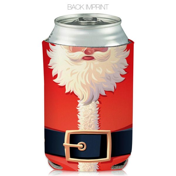 Collapsible Can Coolers Santa Suit Print  |   Foam Can Coolers Can Coolers Foam Can Coolers