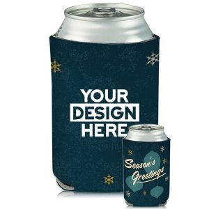 Collapsible Can Coolers Seasons Greeting Print  |   Foam Can Coolers Can Coolers Foam Can Coolers