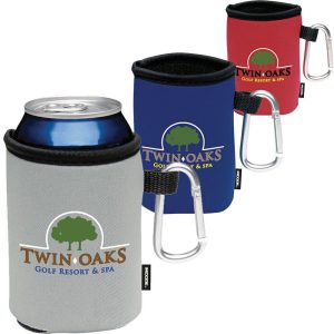 KOOZIE® Collapsible Can Kooler with Carabiner  |   Foam Can Coolers Can Coolers Foam Can Coolers