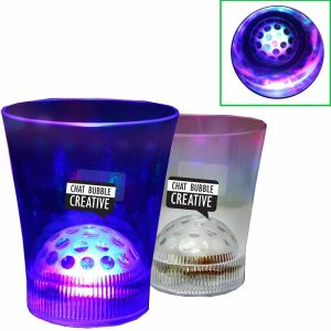 Order Your 9 oz Custom Light Up LED Disco Ball Rocks Glasses Now  |   Stadium Cups Plastic Cups Stadium Cups