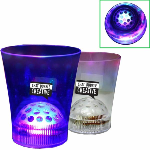 Order Your 9 oz Custom Light Up LED Disco Ball Rocks Glasses Now  |   Stadium Cups Plastic Cups Stadium Cups