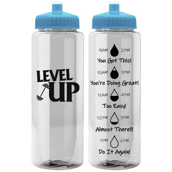 32 oz Guzzler Trans Color Water Bottles  |   Plastic Plastic