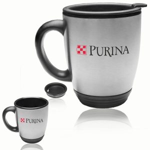 16oz Steel Bistro Mugs  |   Stainless steel Stainless steel Stainless steel