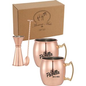 Moscow Mule Mug 4-in-1 Gift Sets  |   Stainless steel Stainless steel Stainless steel